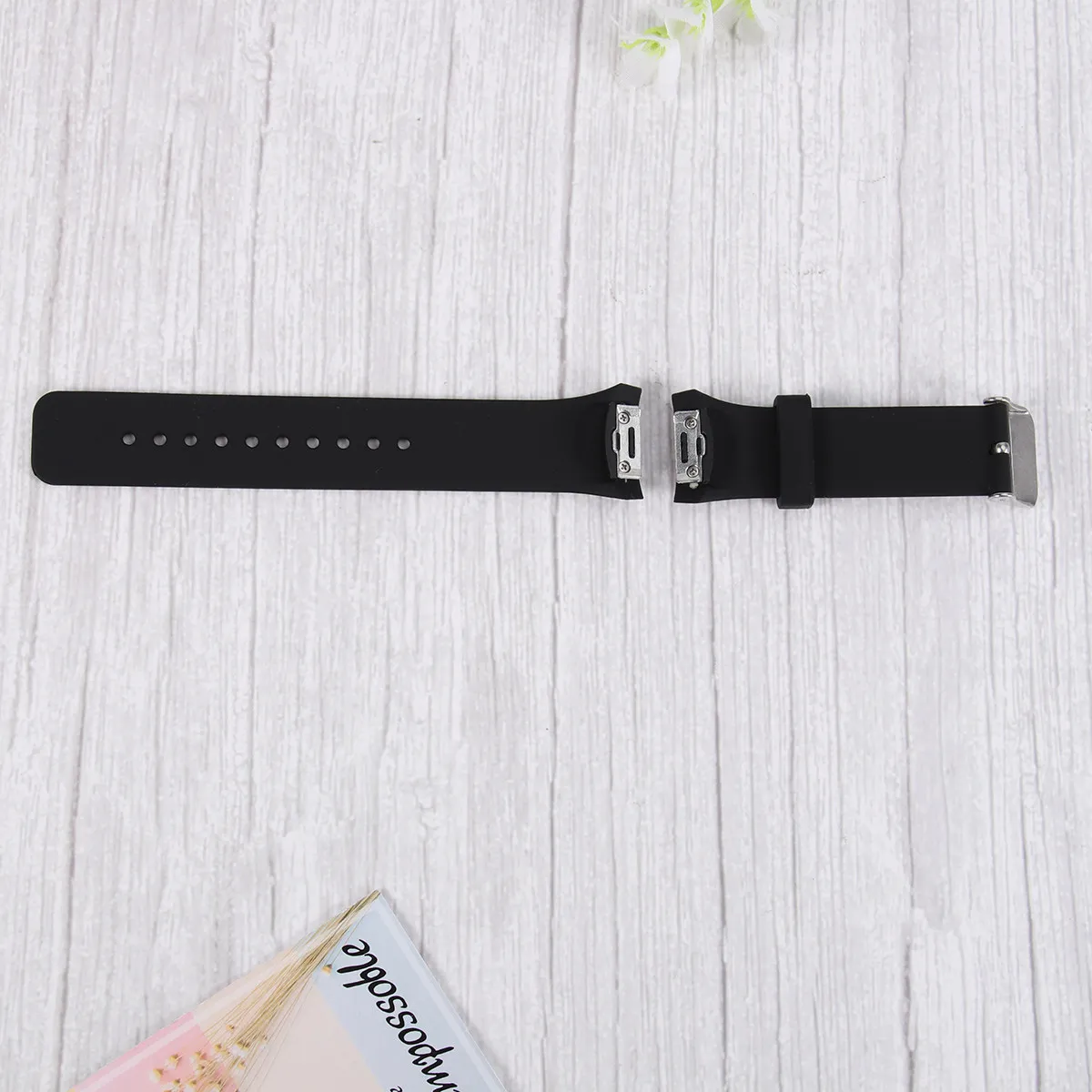 Thickened Silicone Watch Wrist Band Replacement Strap for Gear R720 R730 Fashionable Adjustable Fit Adults Stylish Black