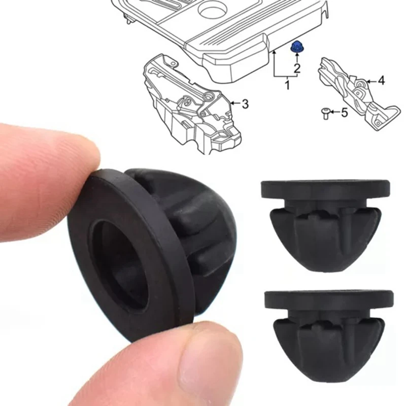 4Pcs Engine Cover Trim Rubber Mount Grommet Bush Bump Stop 11127614138 For Bmw 1-8 Series X4 X5 X6 X7 Engine Parts