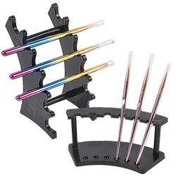 6 Layars Nail Brush Holder Display Stand Clear Acrylic Nail Art Stands for Make Up Brush Pen Organizer Rack Shelf Manicure Tool
