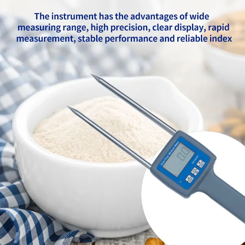 TK100GF Portable Digital Multi-functional Grain Flours Moisture Meter for Mheat/Maize/Paddy/Rice/Barley/Soya Beans