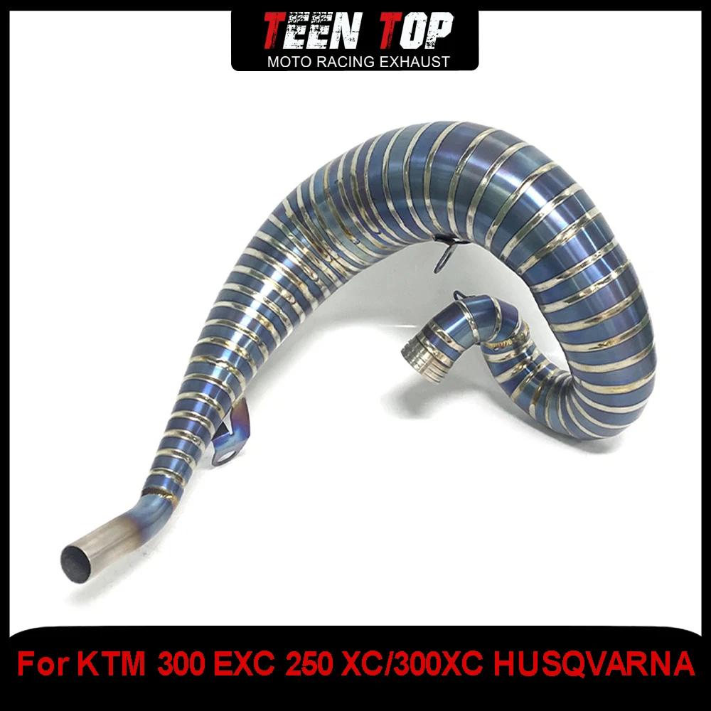 Offroad Bike Exhaust Header Link Pipe For KTM 250 SX/XC-W 300 XC/XC-W HUSQVARNA TE250 TE300i Titanium Alloy Exhuast Pipe