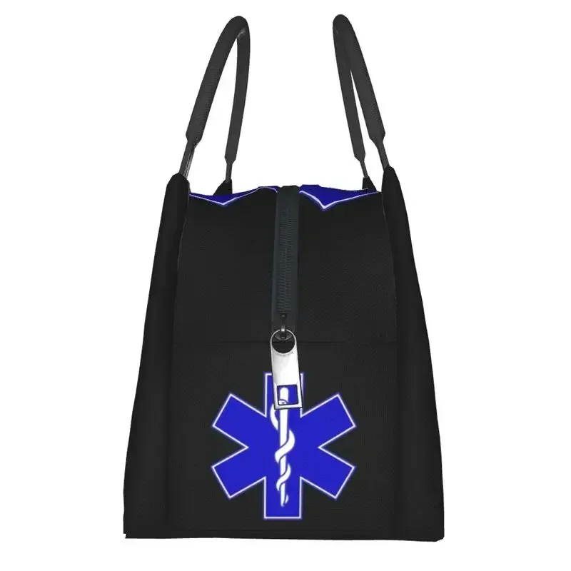 Emt Star Of Life Insulated Lunch Bags for Women Portable Paramedic Thermal Cooler Lunch Box Office Picnic Travel