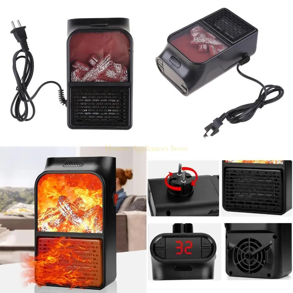 

D0AB Small Space Heater Электрический портативный вентилятор обогревателя для нагревателей вентилятора и офиса с реалистичным Вт