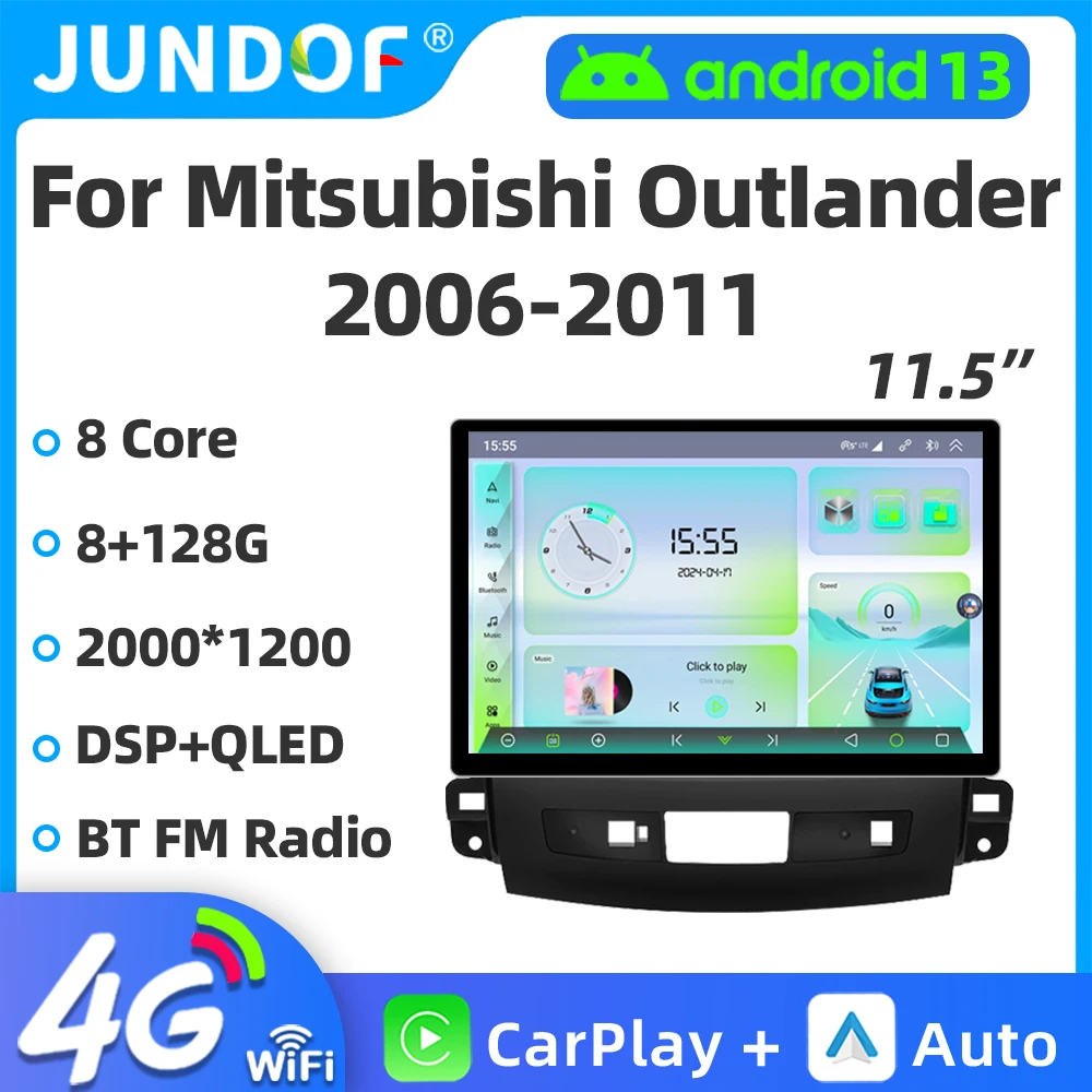 

11.5" 2K Android Car Radio For Mitsubishi Outlander xl 2 2005-2011 For Citroen C-Crosse Multimedia Video Player 2Din GPS Carplay