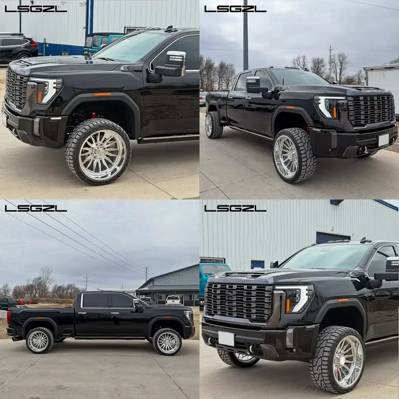 Ruedas Forjadas Personalizadas i Forged Deep Dish Super Single 24x14 26x16 8x180 8x165.1 6x139.7 6x5.5 para Camionetas Chevy F250 Silverado