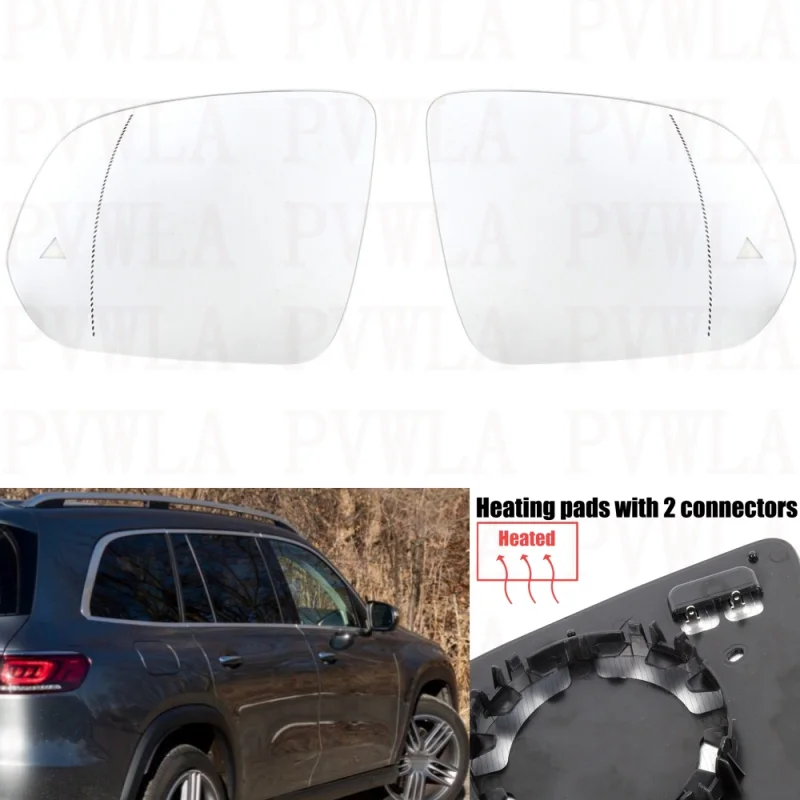 

Pair Heated Blind Spot Blind Line Mirror Glass 1678102801 1678102901 For Benz X167 GLS450 GLS580 2019 2020 2021 2022