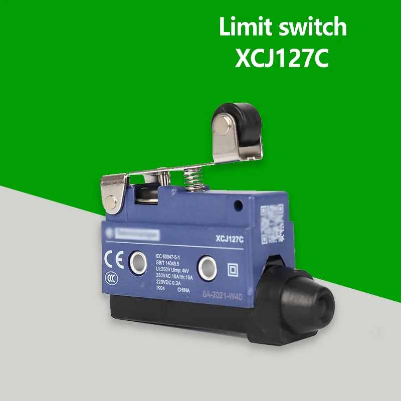 Optimized button micro-motion travel limit switch 1P, 1C / O fast action 10A 250VAC XCJ127C with soft rubber cable cover