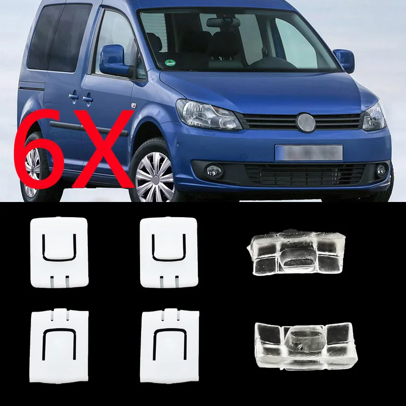 6X Seat Fastener Rail Runner Clip Bracket Sliders Guide For Audi Seat VW Golf Jetta MK1 MK2 MK3 435881203A 171881213B 191881213