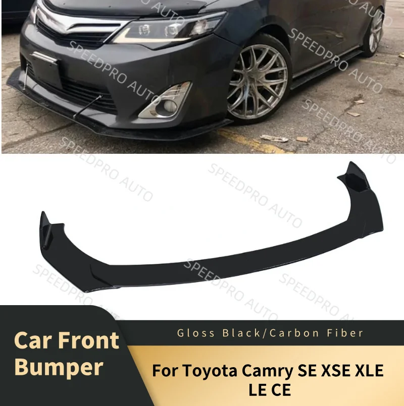 

Front Bumper Lip Splitter Spoiler For Camry SE XSE XLE LE CE Car Diffuser Spoiler Lower Bumper Body Trim Scratch Protector
