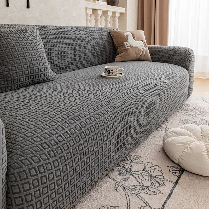 New Elastic Fleece Sofa Cover Four Seasons Universal All in One Full Package Cover Anti Cat Scratch for Living Room Home