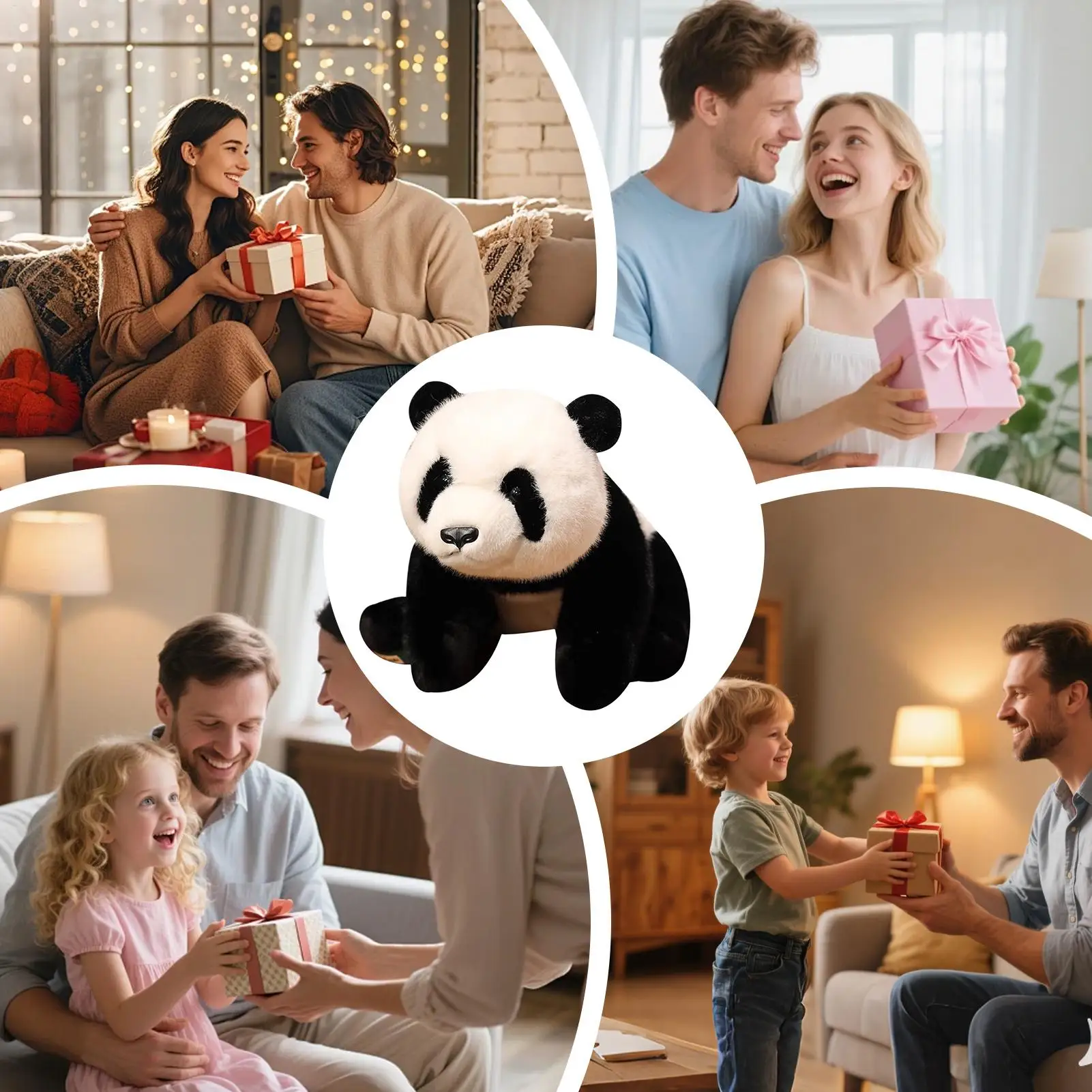 دمى حيوانات قطيفة للأطفال دمية حيوانات محشوة قابلة للاحتضان وسادة رمي الباندا القطيفة للنساء والرجال والبنات والأولاد والمراهقين والكبار #3