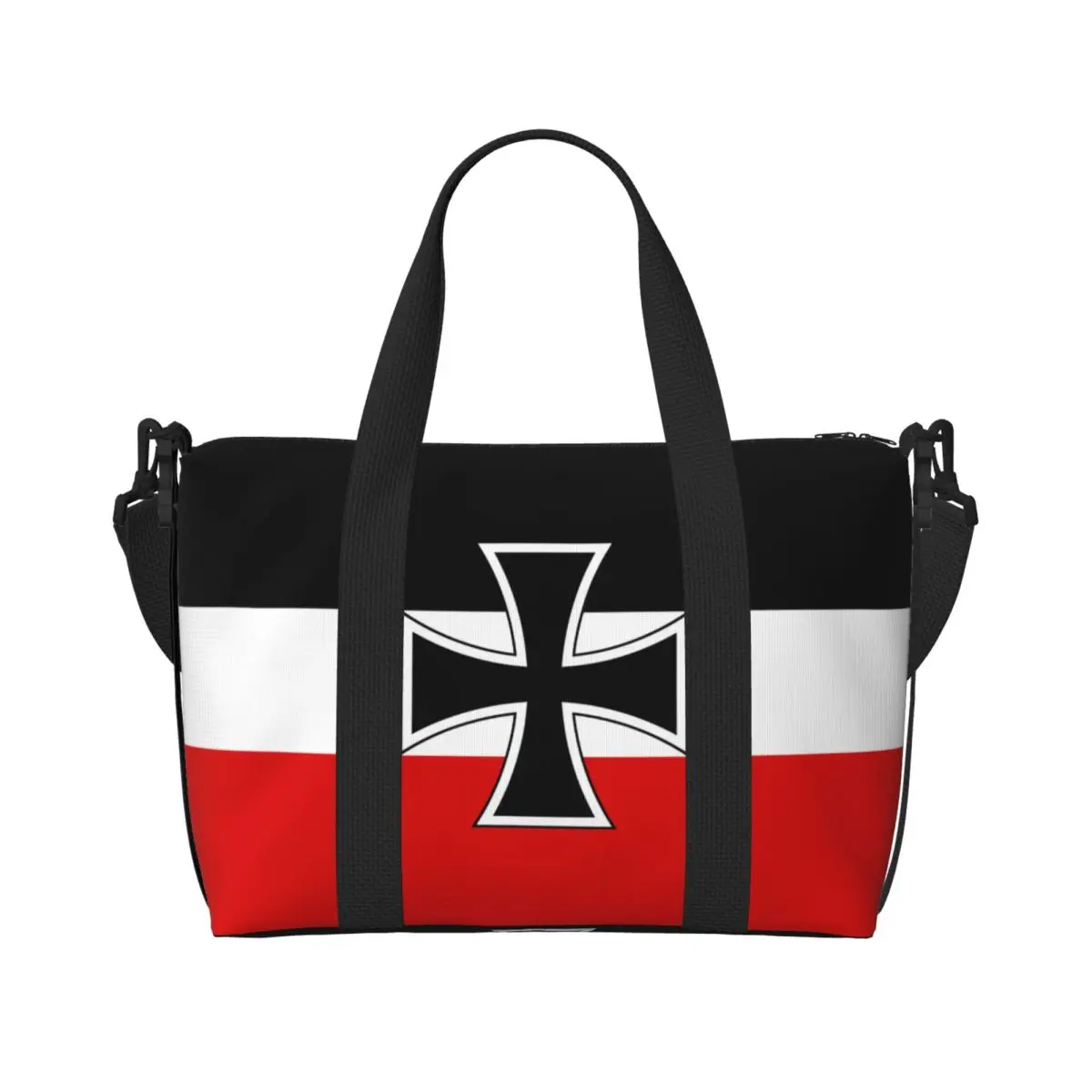 Custom Flag Of German Empire Beach Tote Bag Women Extra Large Gym Carry On Travel Shopping Bags