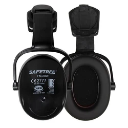 SAFETREE Ear Muffs Noise Canceling Protection Adjustable Hard Hat Attachment CE SNR 30dB, NRR 21 dB