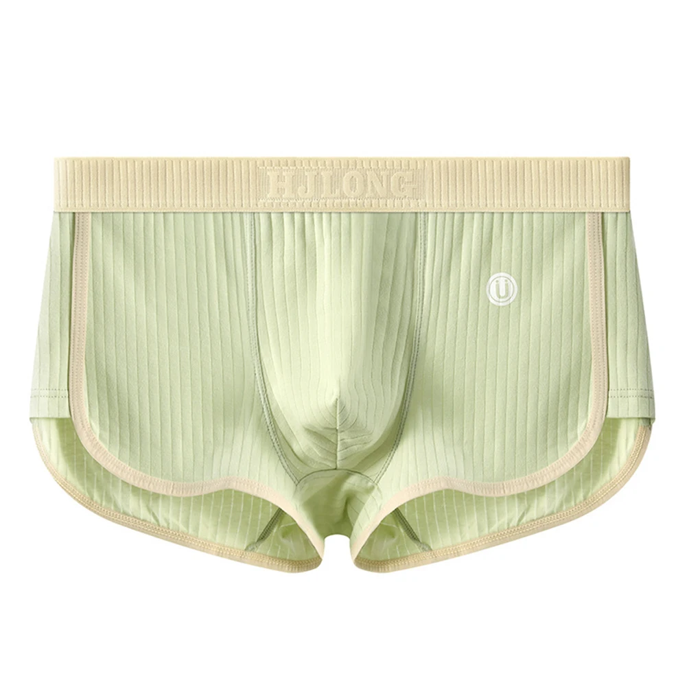 Boxer Trunks Mens Cotton Boxer Briefs Solid Color Supportive Pouch Classic Theme Elastic Waistband Soft Material