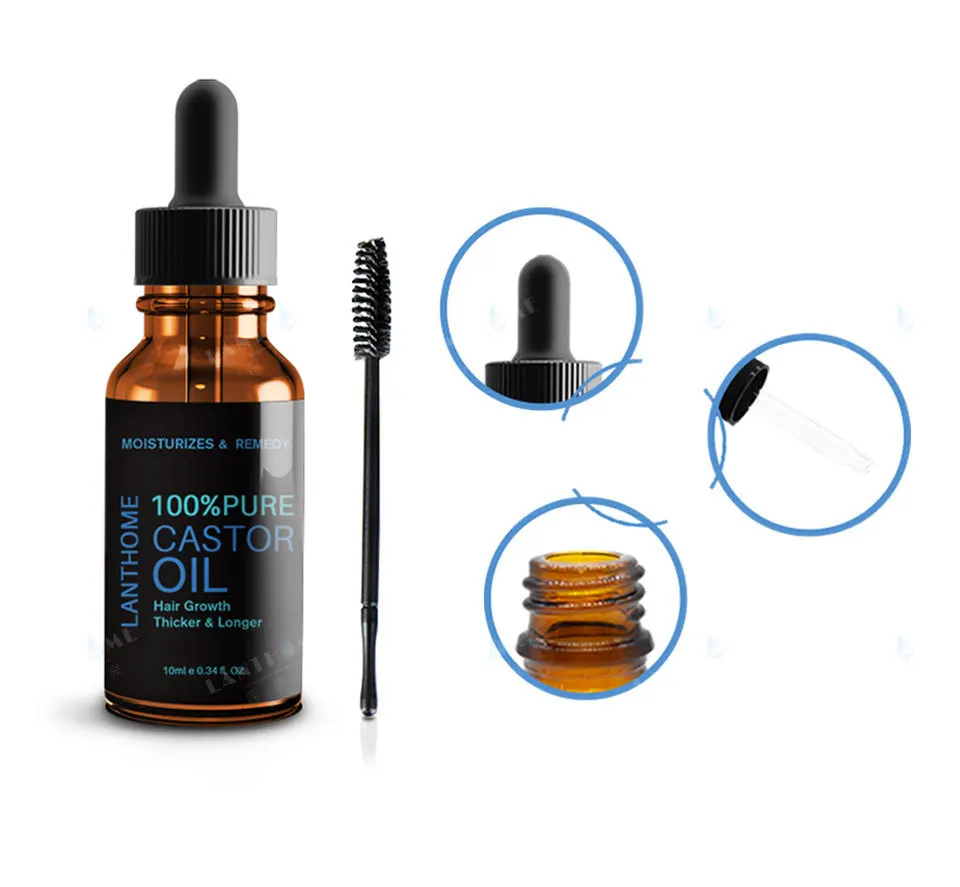 Natuurlijke Ricinusolie Wimper Essentiële Olie Groei Behandeling Olie Wimpers Serum Mascara Wimper Serum Verlenging Wenkbrauwgroei