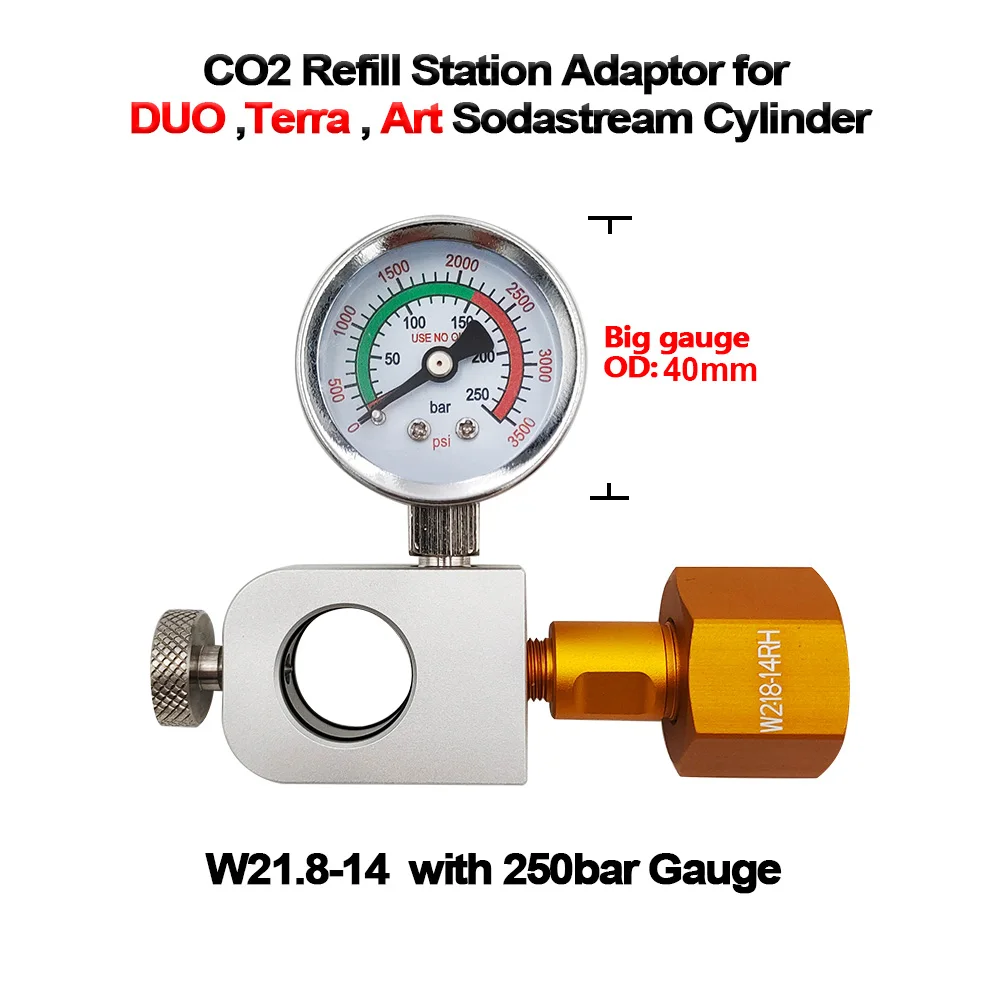 

CO2 Refilling Adapter , Soda Terra Co2 Refill Adapter for Filling Soda,Art Pink Soda Cylinder