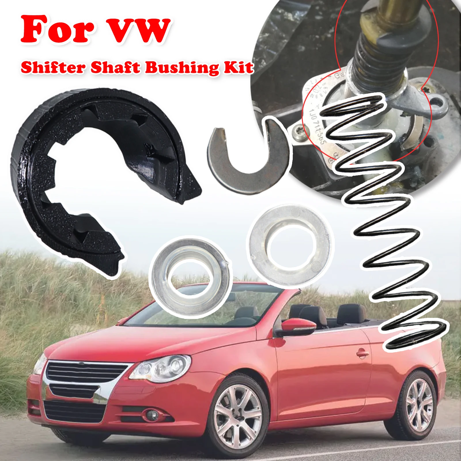 

For VW Rubber Gearstick Lever Shifter Shaft Bushing Kit Reverse Gear Shifting Issue Fix Manual Gearbox Spare Parts Replacement