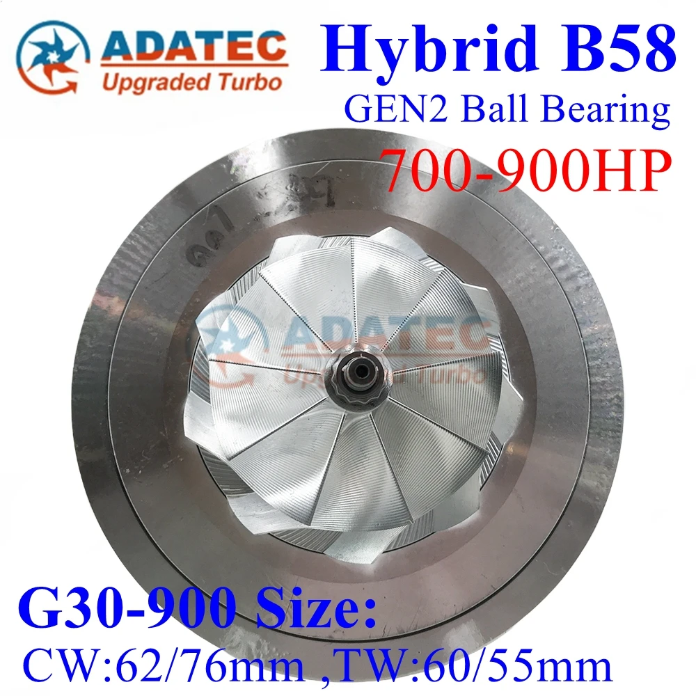 

Hybrid B58 Ball Bearing GEN2 Turbo Cartridge G30-900 18559700063 18559710063 8679022 Upgrade Turbine CHRA FOR BMW B58 3.0L engi