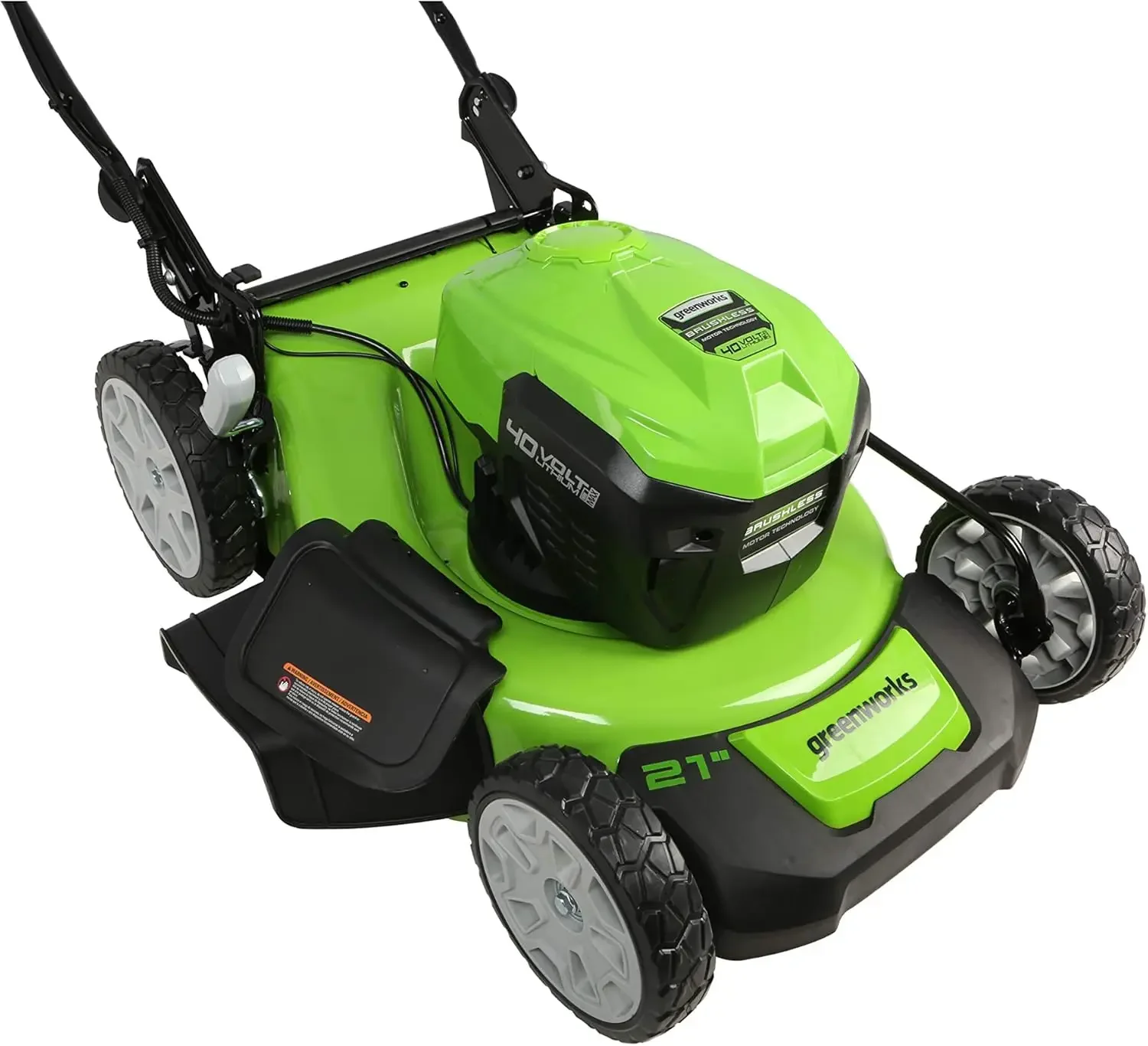 

Greenworks 40V 21" Cordless Brushless Push Mower, 4.0Ah + 2.0Ah USB Batteries and Charger Included