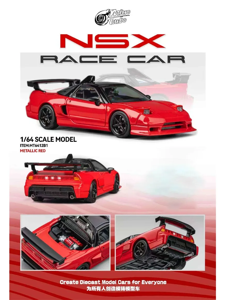 

Micro Turbo 1:64 NSX NA1 Race Car METALLIC RED Diecast Model Car