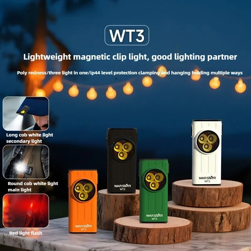 EDC LED مصباح يدوي سلسلة المفاتيح المحمولة الشعلة نوع C ضوء العمل القابلة لإعادة الشحن مع المغناطيس للتخييم والمشي لمسافات طويلة والاستخدام في حالات الطوارئ