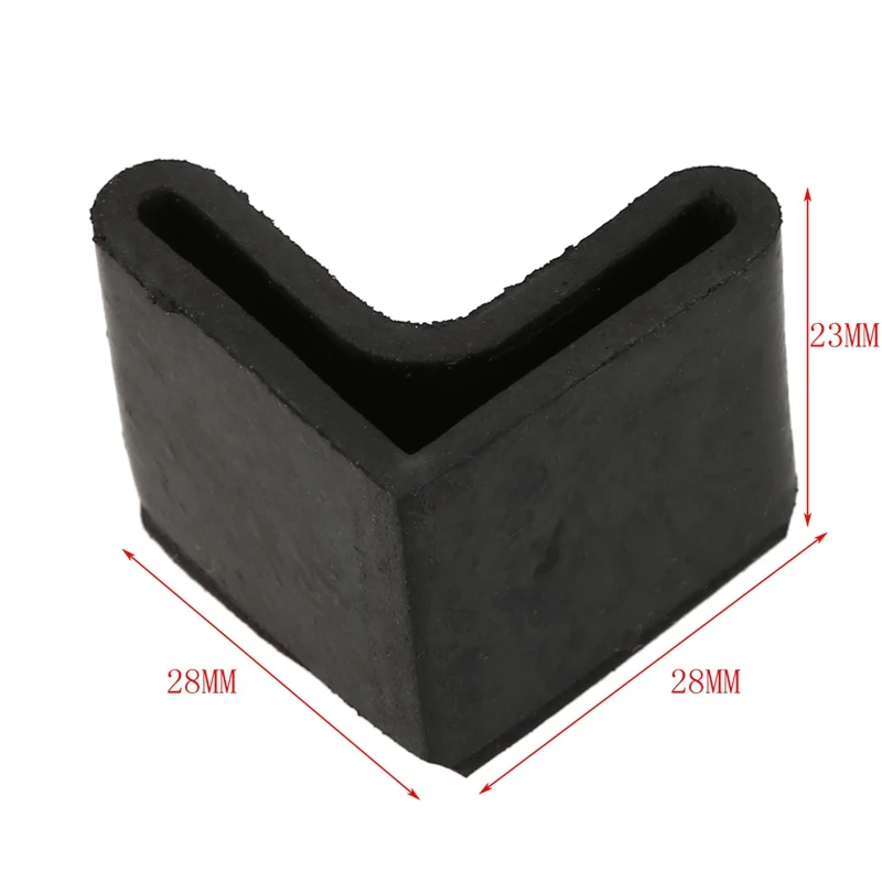 Rubber L Shaped Angle Iron Foot Pads Covers 30 Pcs Black