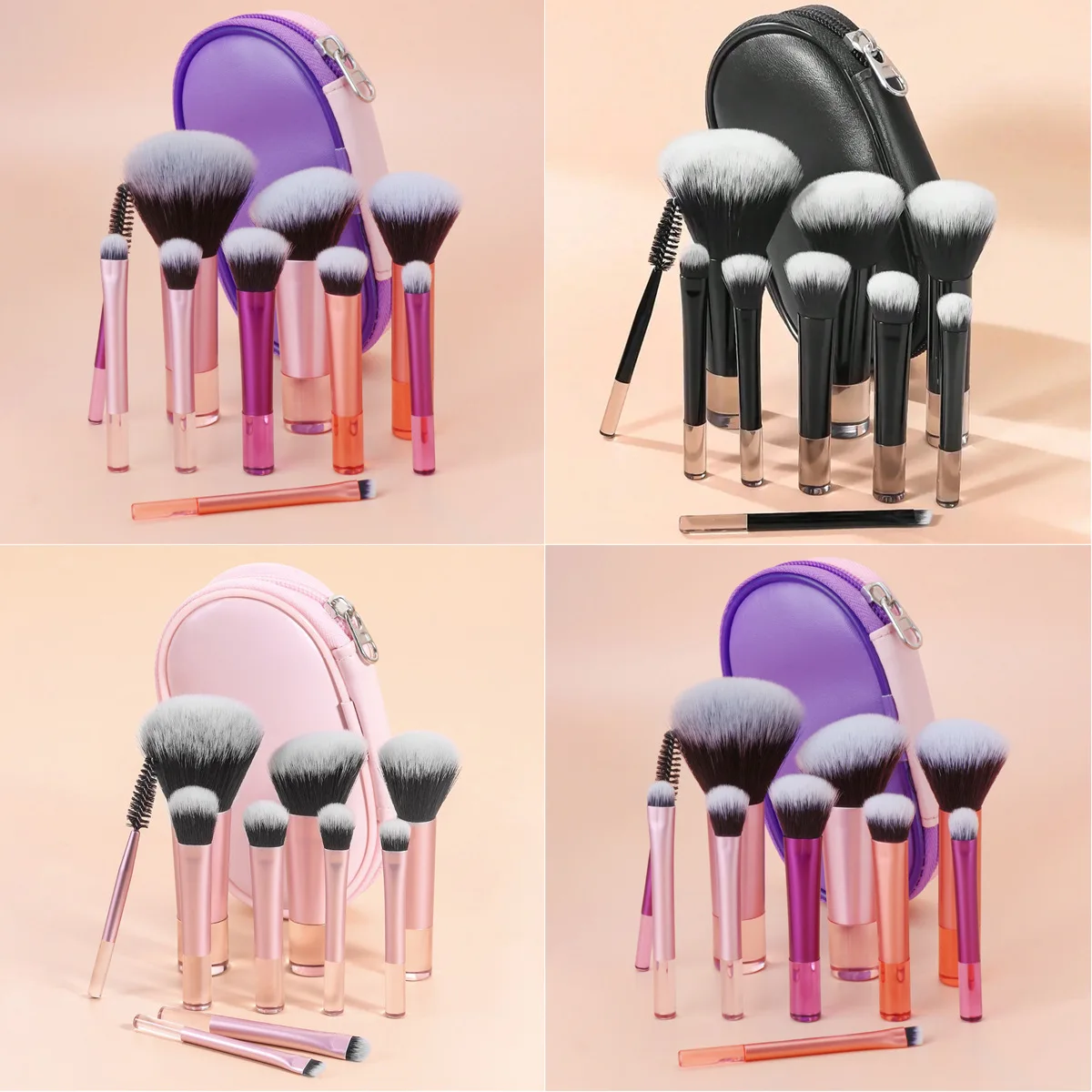 50Sets Mini Makeup Brush Set Powder Eyeshadow Foundation Blush Concealer Beauty Makeup Tools Brush Professional Supplies