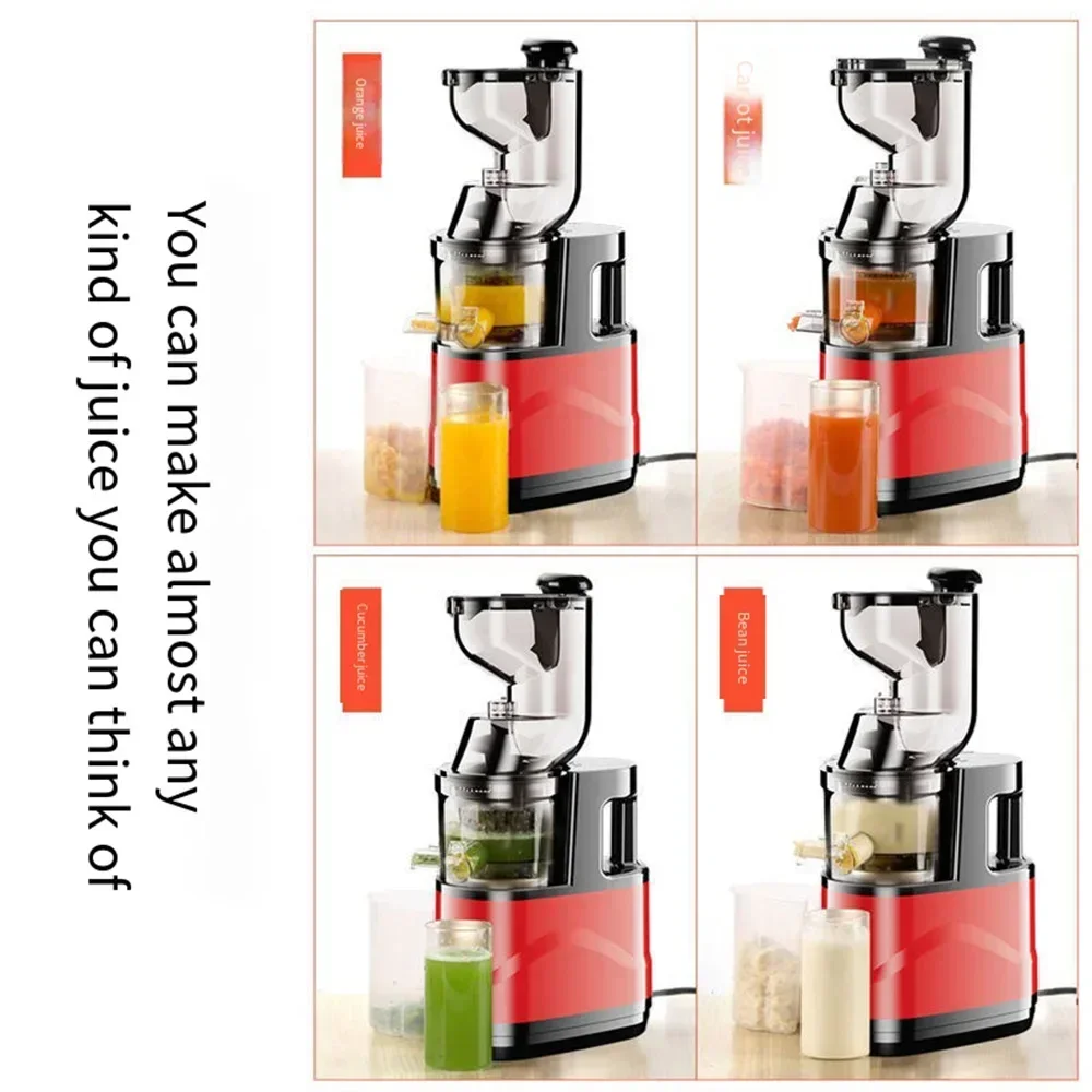 Houselin Masticating Juicer Machines, 7-inch Powerful Slow Cold Press Juicer with Large Feed Chute, for Vegetables and Fruits