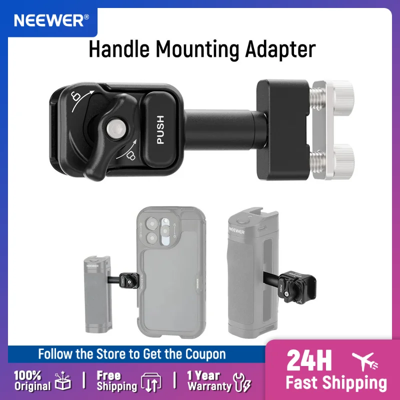 

Neewer Quick Release Side Handle Mounting Adapter, Phone Cage Clamp Compatible with CA022H CA023H CA067H CA068H Side Handgrip