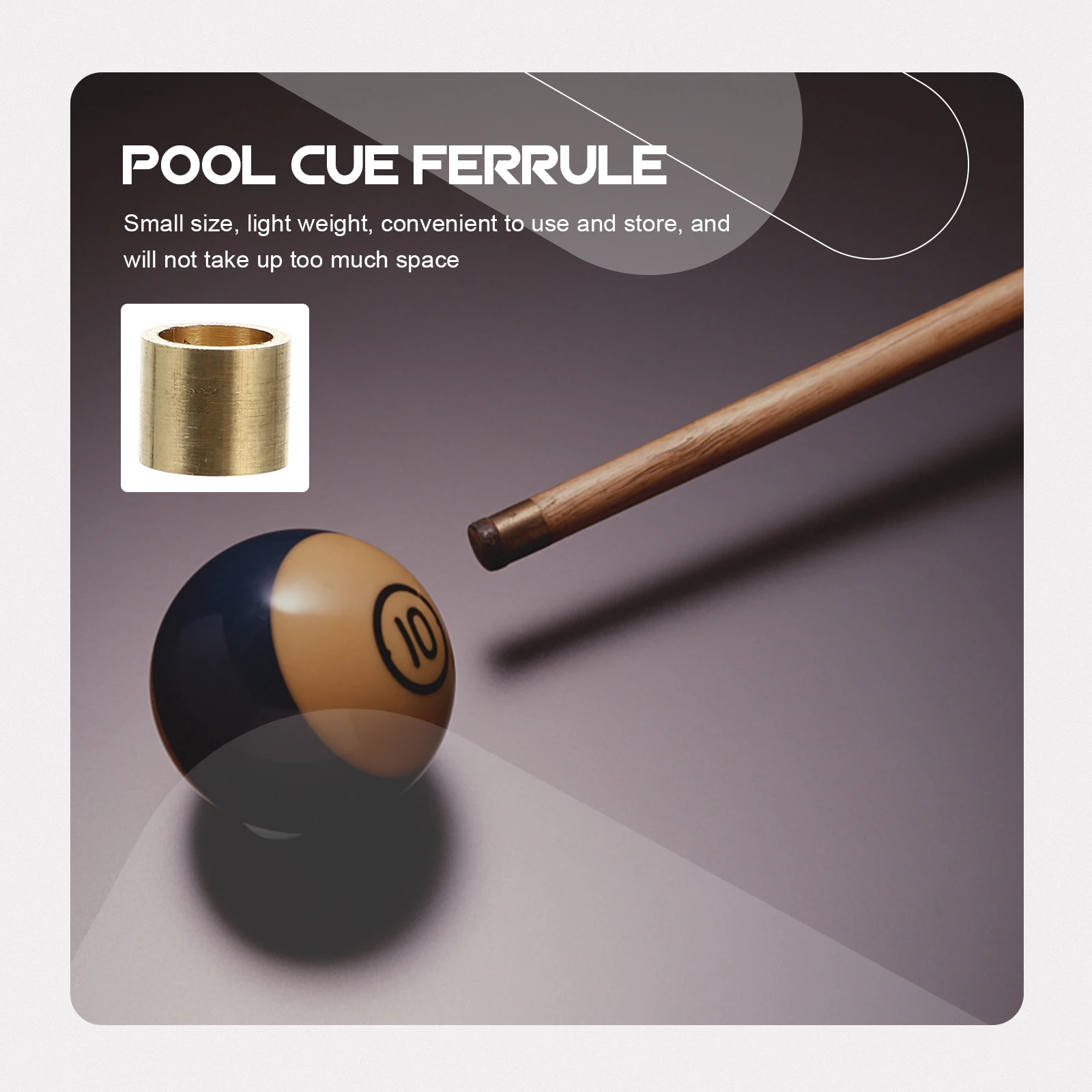

20 Pcs Pool Cue Copper Nipples Billiard Mouthpieces Replaceable Tips Screw on Cues Durable Lightweight Storage Snooker Parts