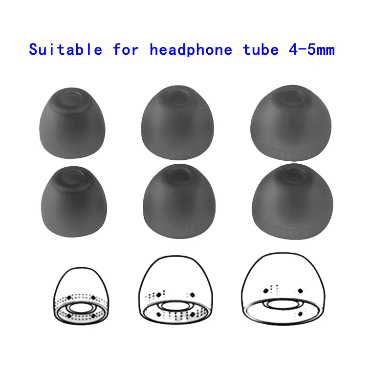 Almohadillas para auriculares intrauditivos, S/M/L 3 pares de auriculares de silicona suave para auriculares SONY MDR- EX750BT WI-H700 /1000X para colgar en el cuello