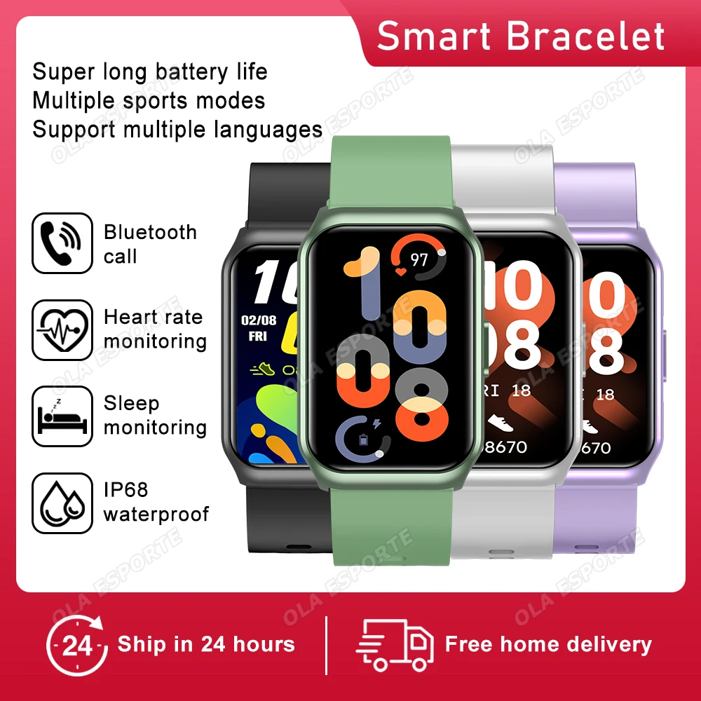 

Smart Band All-day Blood Oxygen Monitoring 1.45'' HD AMOLED Screen Heart Rate Smartband Long Battery Life Multiple Sports Modes