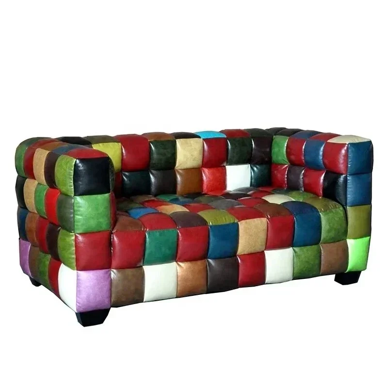 Red wine block sofa can hotel bar furniture club coffee shop clothing store living room