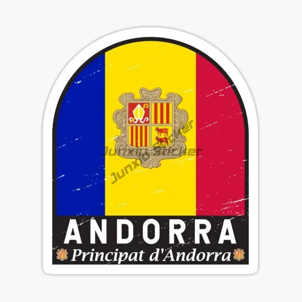 Andorra Garbage Rubber Stamp Car Bumper Sticker Car Stickers Tools Accessory Interior Accessories Camping Gadgets Decal-