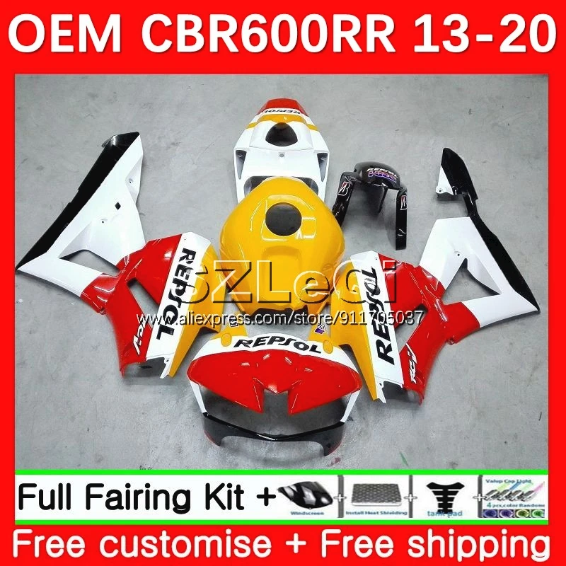 Fairing For HONDA CBR600RR CBR 600CC 600RR 600 CC F5 13 14 15 16 17 40No.19 CBR600 RR 2018 2019 2020 2021 2022 Repsol White 2023