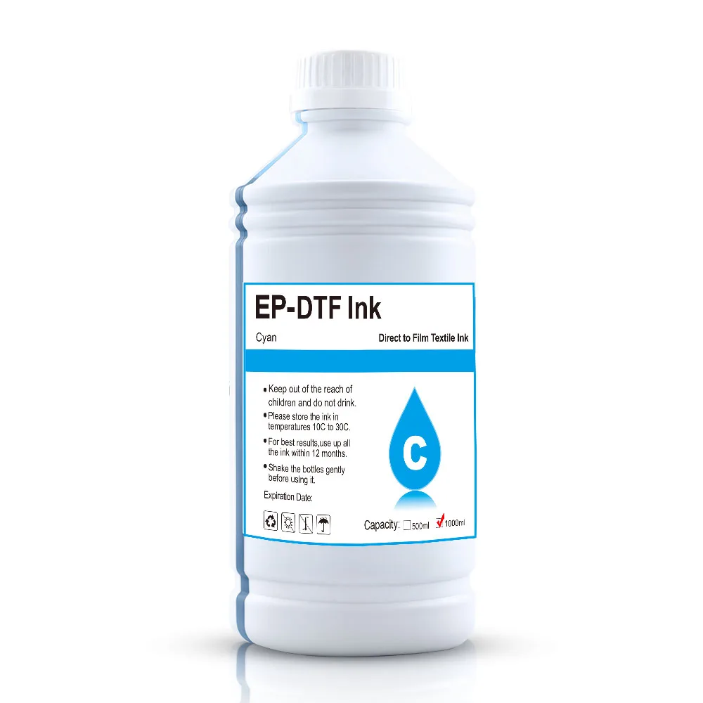 حبر EP-DTF لفيلم DTF فيلم النقل المباشر نقل الحرارة لحبر طابعة Epson I3200 L1800 L800 L805 XP600 TX800 PET