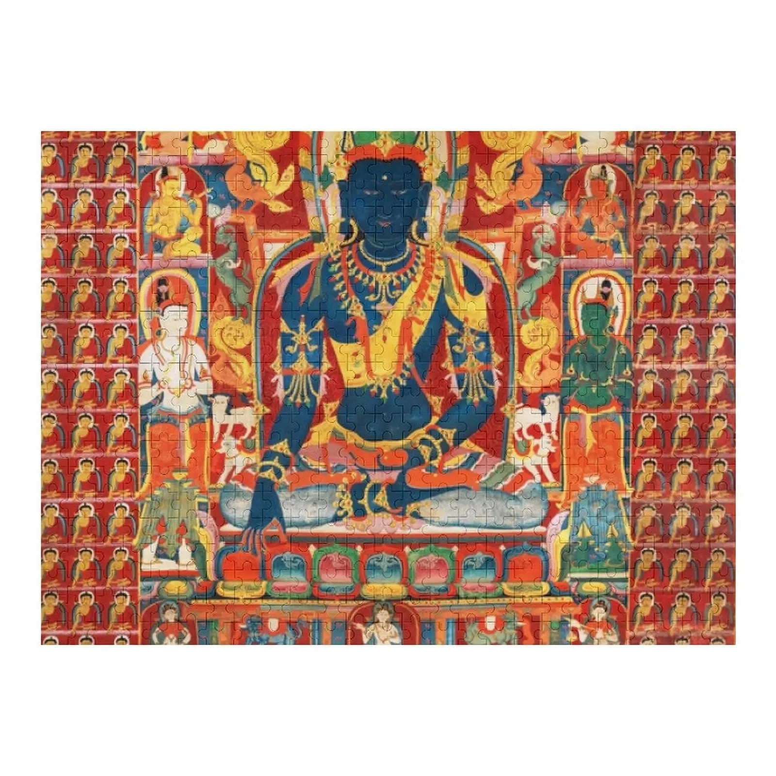 

Mandala 84 Blue Akshobhya Buddha Jigsaw Puzzle Custom With Photo Personalized Name Puzzle