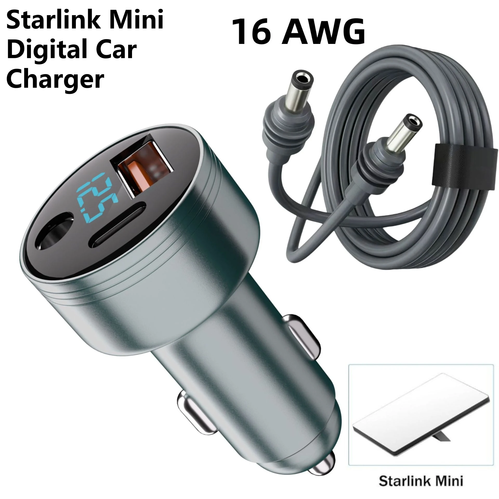 starlink-mini-carregador-de-carro-digital-carregador-de-bordo-com-dc-5521-usb-c-qc-30-3-portas-suporte-pd-carga-rapida-com-cabo-dc-16awg