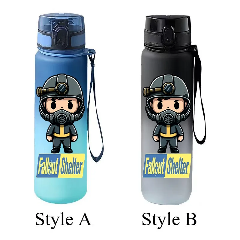 650MLGame Fallout Shelter Gradient Water Cup Portable Leak‑proof Drinking Bottle with Hand Strap for Teen Players view 5