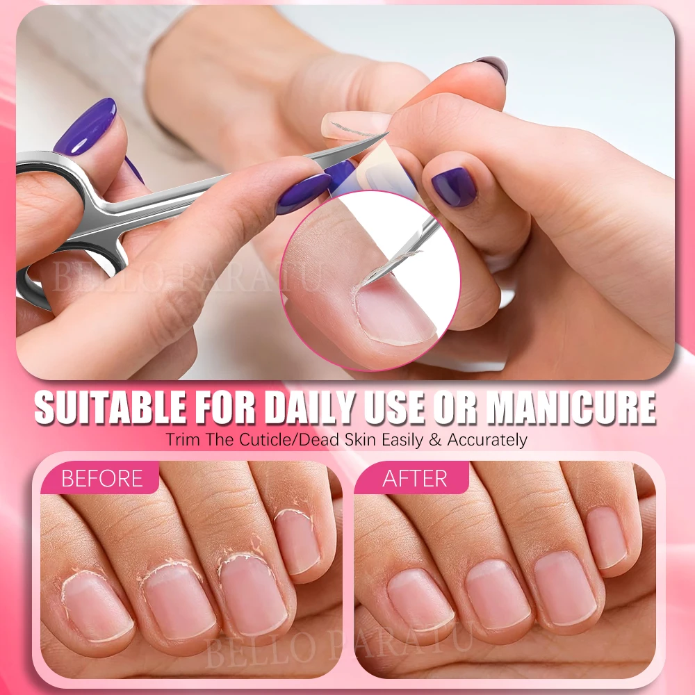큐티클 가위 각질 제거 가위 네일 아트 클리퍼 러시안 네일 가위 매니큐어 도구 곡선형 큐티클 니퍼