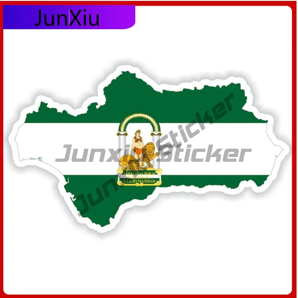 

Andalucia Spain Shape Of The National Emblem Map Stickers Decorative Sticker Cover Bumper Outside Decals Funny Car Decoration