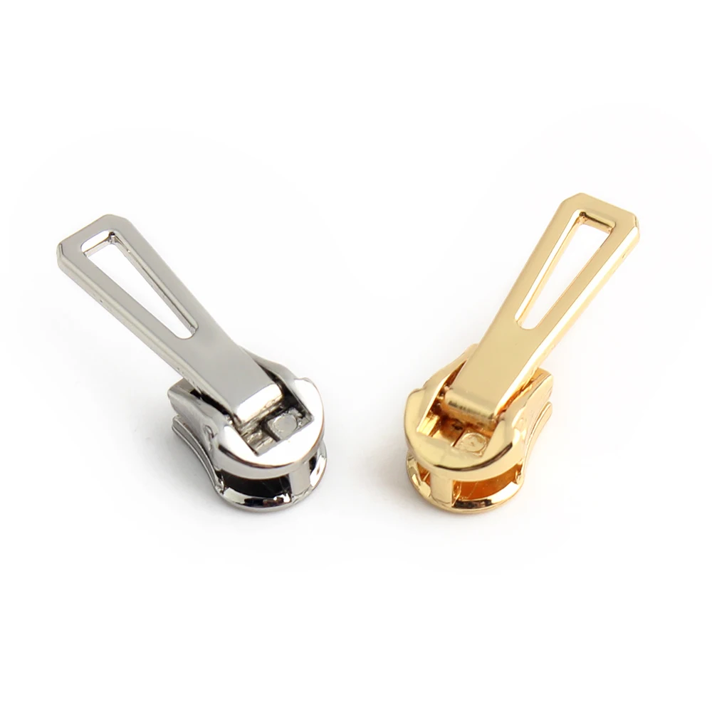20/40/100 Stück Gold/Silber Metall-Reißverschlussköpfe zum Nähen von Geldbörsen, Handtaschen, Rucksäcken, Reißverschluss-Schiebern, Handarbeitszubehör – Detail 4