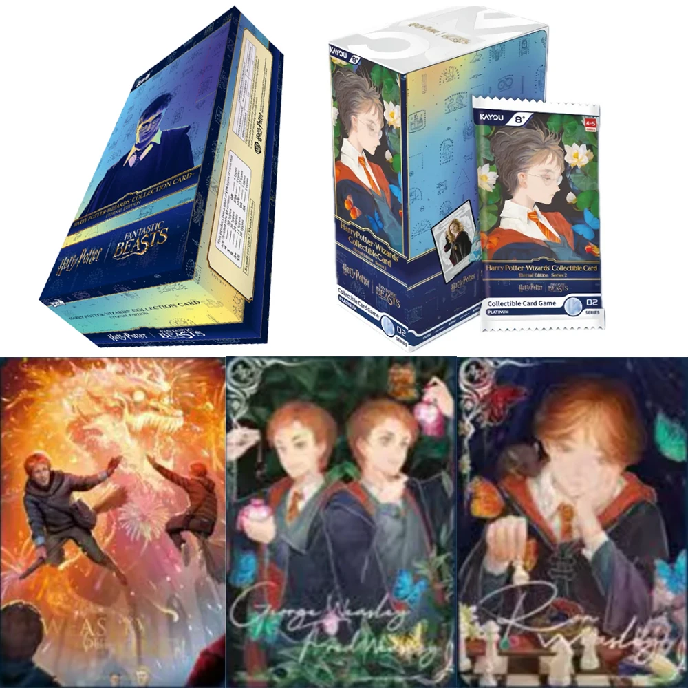 Caja de Cartas Coleccionables de Harry Potter Wizards de KAYOU, Paquetes Sellados de Animales Fantásticos, Regalo de Personajes Mágicos para Fanáticos