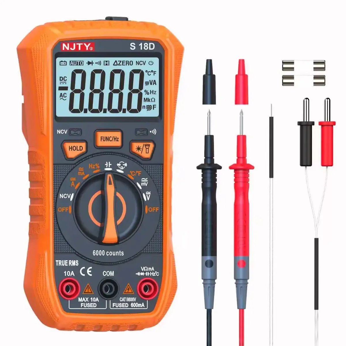 Digital Multimeter Tester, Voltmeter Tester, Current Resistance, On-off Diode, Capacitance And NCV Function, Automobile Battery