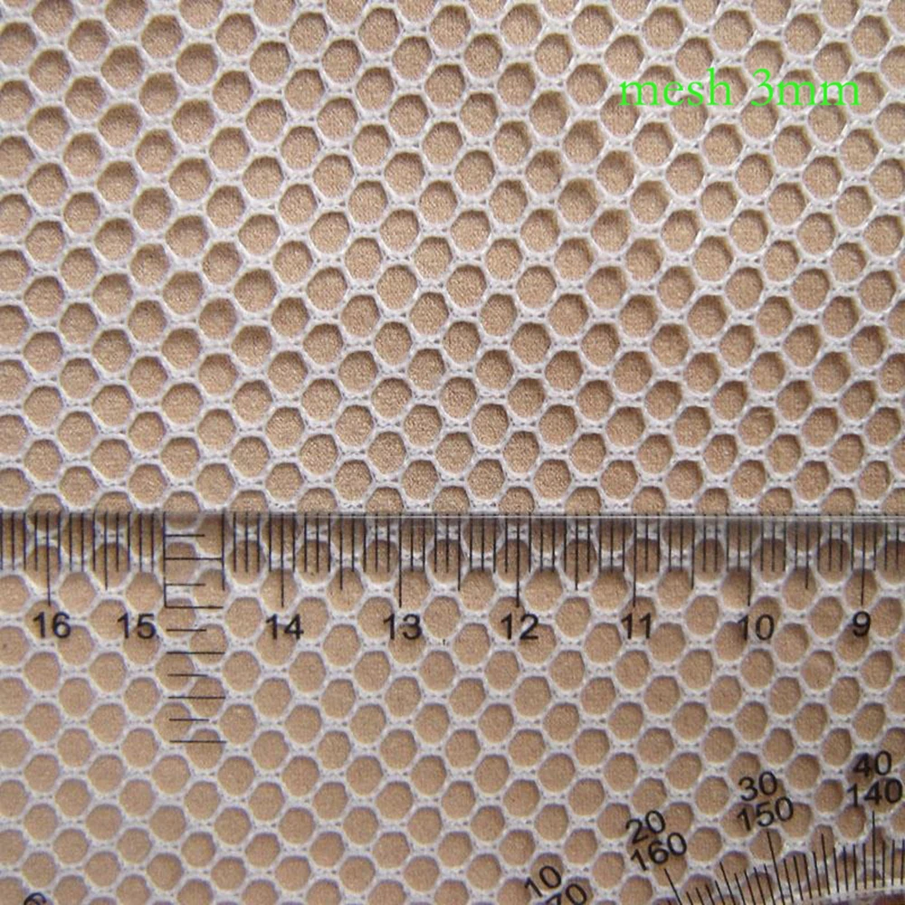1 Yard Super Sottile Classico A Nido D\'ape Tessuto di Maglia Multifunzione di Alta Qualità Tessuto Netto Bianco Fodera In Maglia Abbigliamento Panno