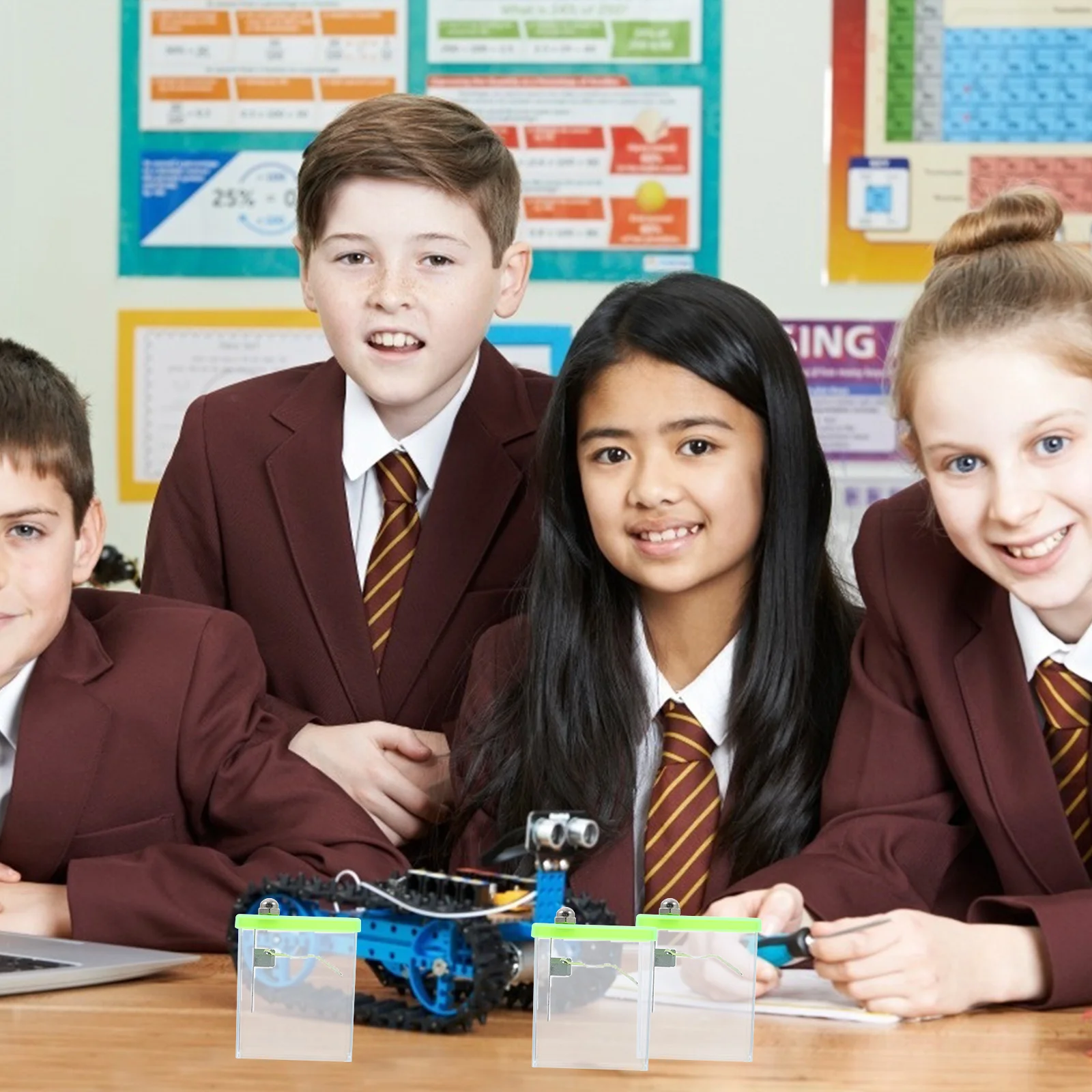 

3Pcs Foil Electrometer Plastic Physics Experiment Equipment for School Electrostatic Charge Detection Demonstration Induction