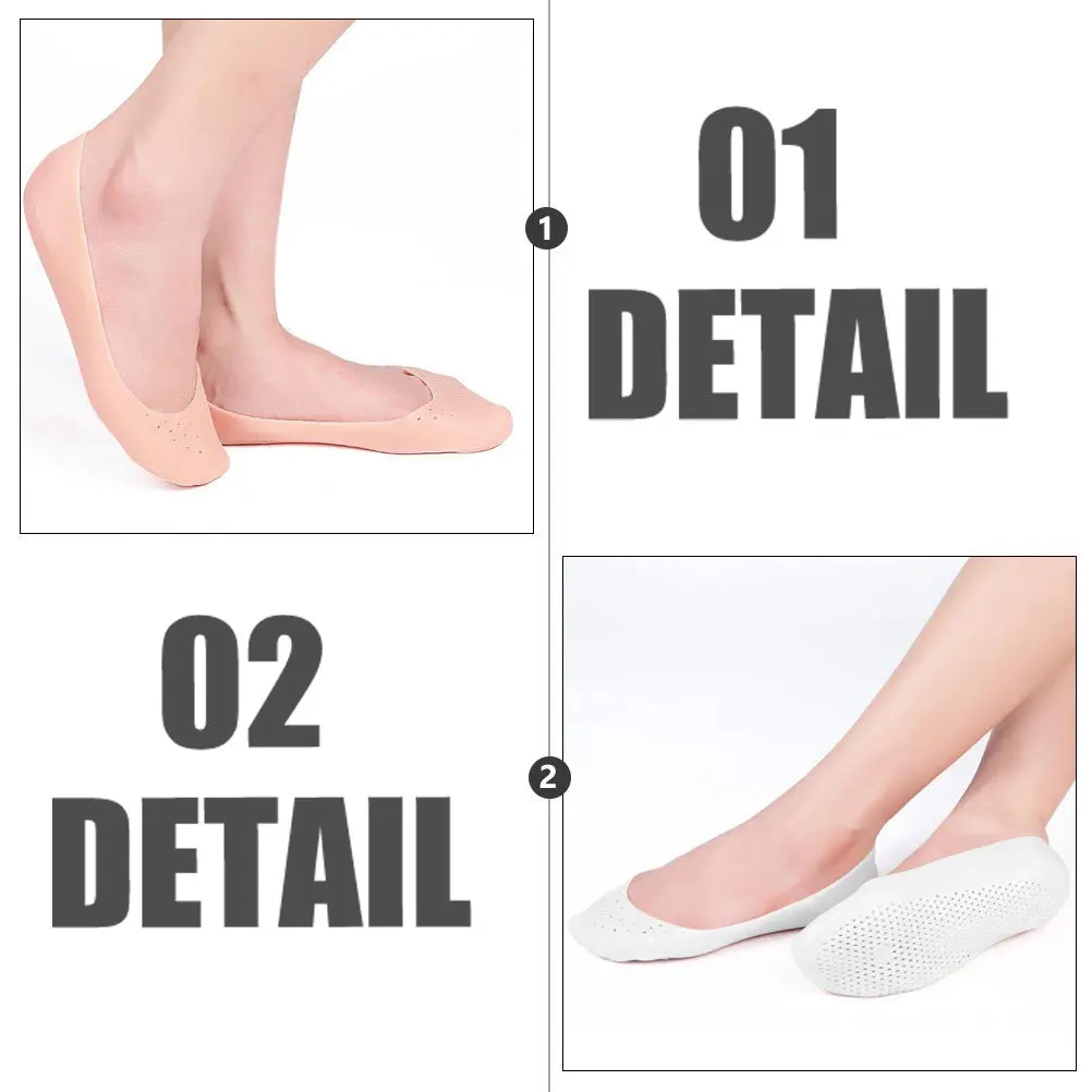 1Pair Foot Socks Moisturizing Dry Cracked Feet Heel Halloween Christmas Foot Care Socks Anti Crack Heel Socks Gel Foot Socks view 6