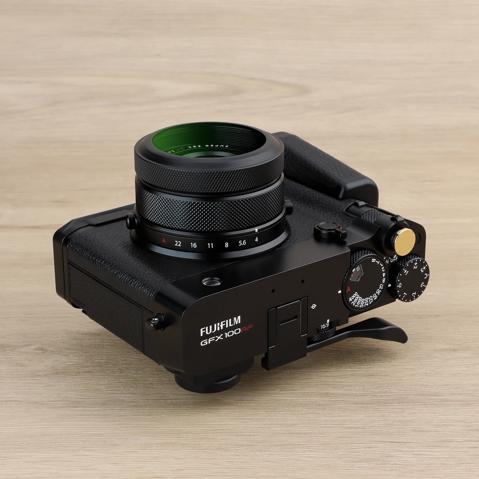 Haoge MC Filtro de protección de lente de cámara UV para cámara Fujifilm GFX100RF Compatible con tapa de lente original Negro