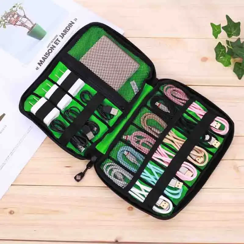 1-2PCS Waterproof Storage Bag Headphone Case Mobile Data Cable Storage Bag Digital Storage Bag Charger Accessories Storage Bag