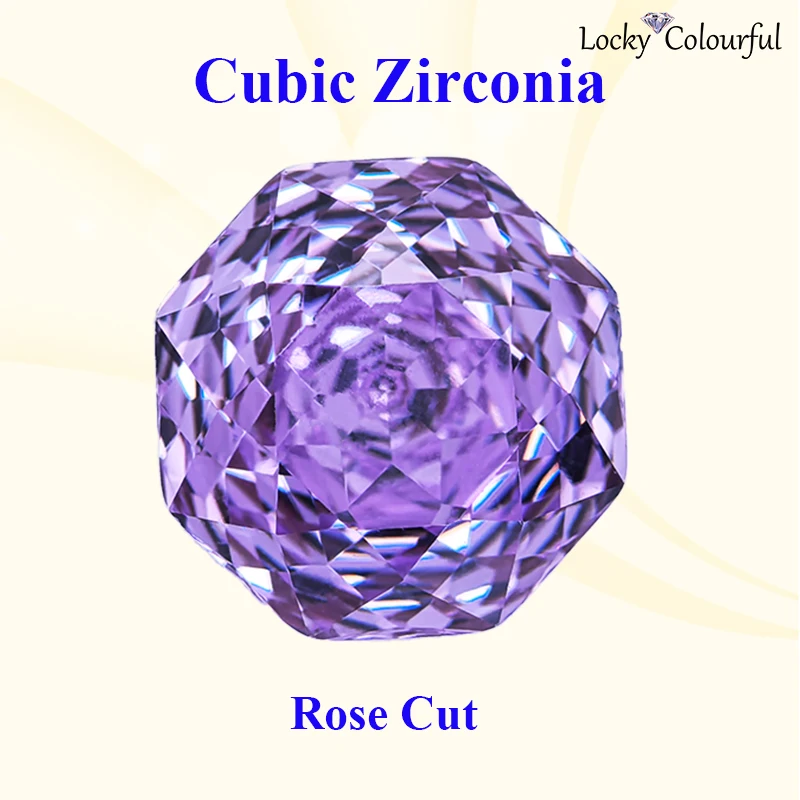 

Cubic Zirconia Rose Cut Lavender Color Charms Wholesale Bead for DIY Jewelry Making Earrings Bracelet Materials No Certificate